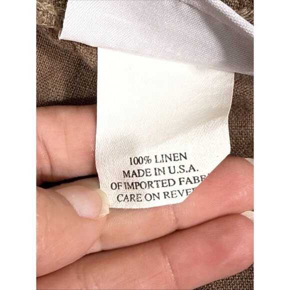 Hot Cotton Pants Womens Size 3X Brown Drawstring Lagenlook Minimal‎ Hippie Linen - Picture 14 of 15